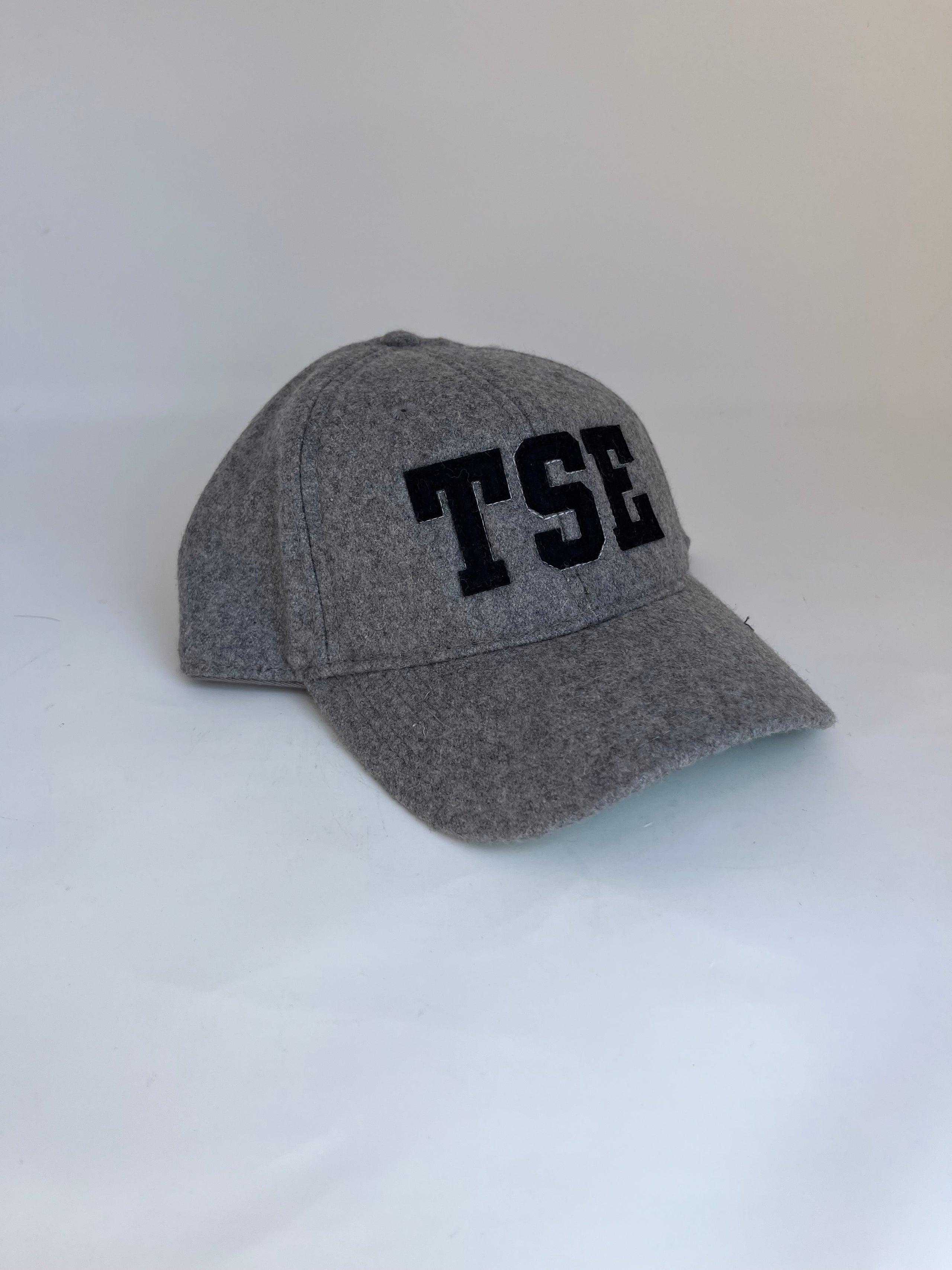 Hat Grey Wool Flannel TSE Black Orange